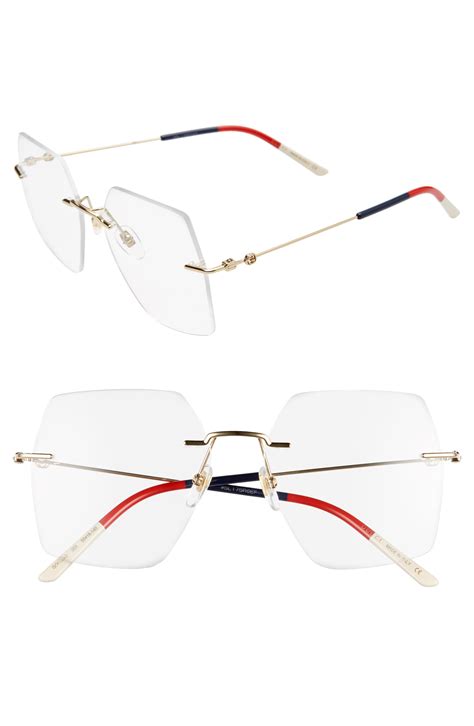 rimless gucci glasses